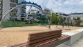 Spielplatz und Grünzonen