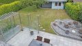 Blick in den Garten aus dem DG