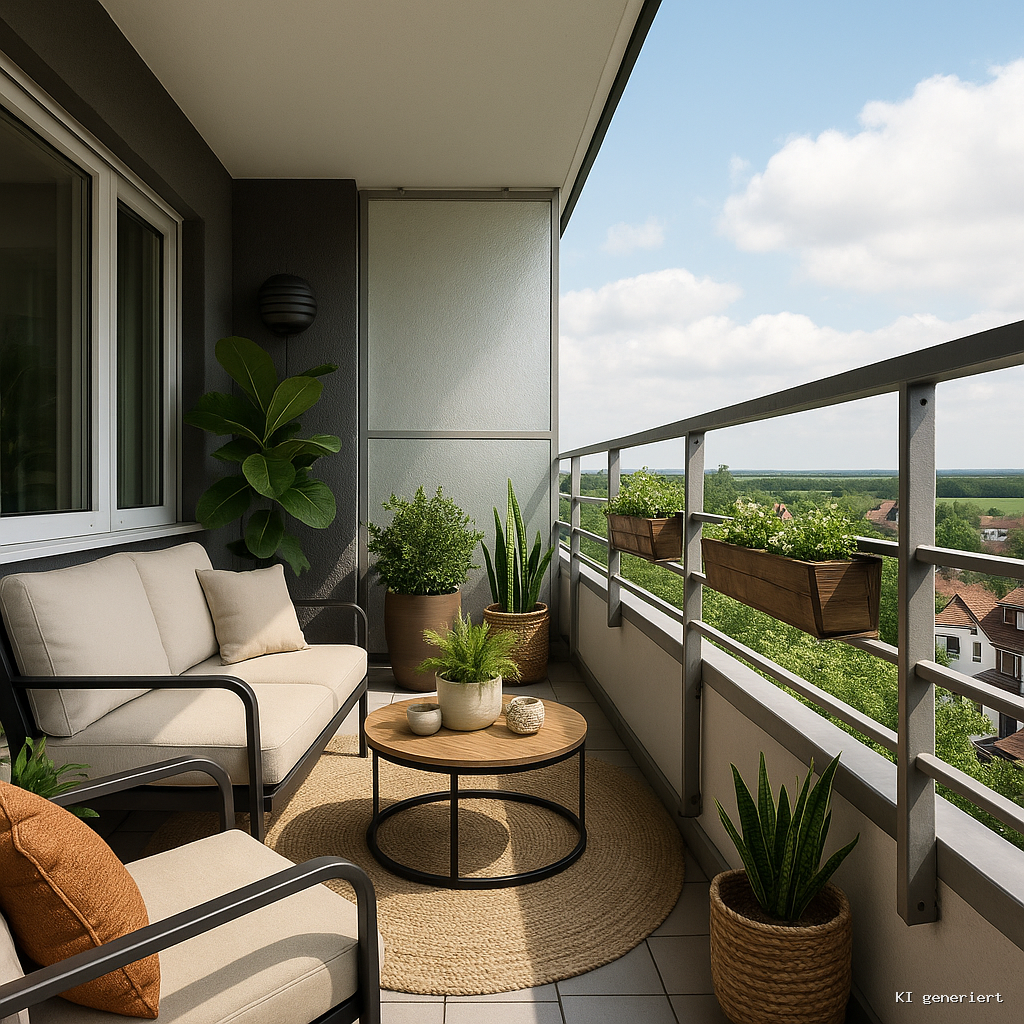 Balkon mit Gestaltungsvorschlag