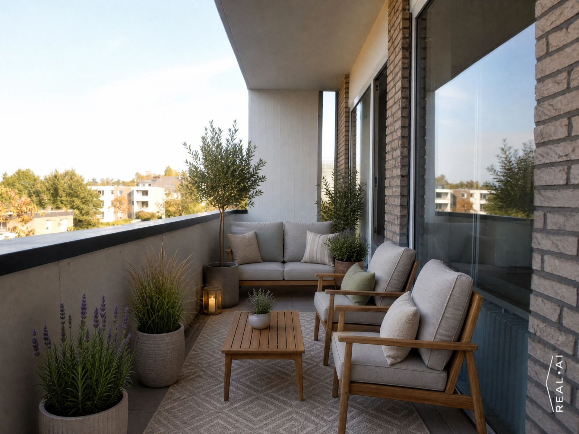 Balkon mit Gestaltungsvorschlag