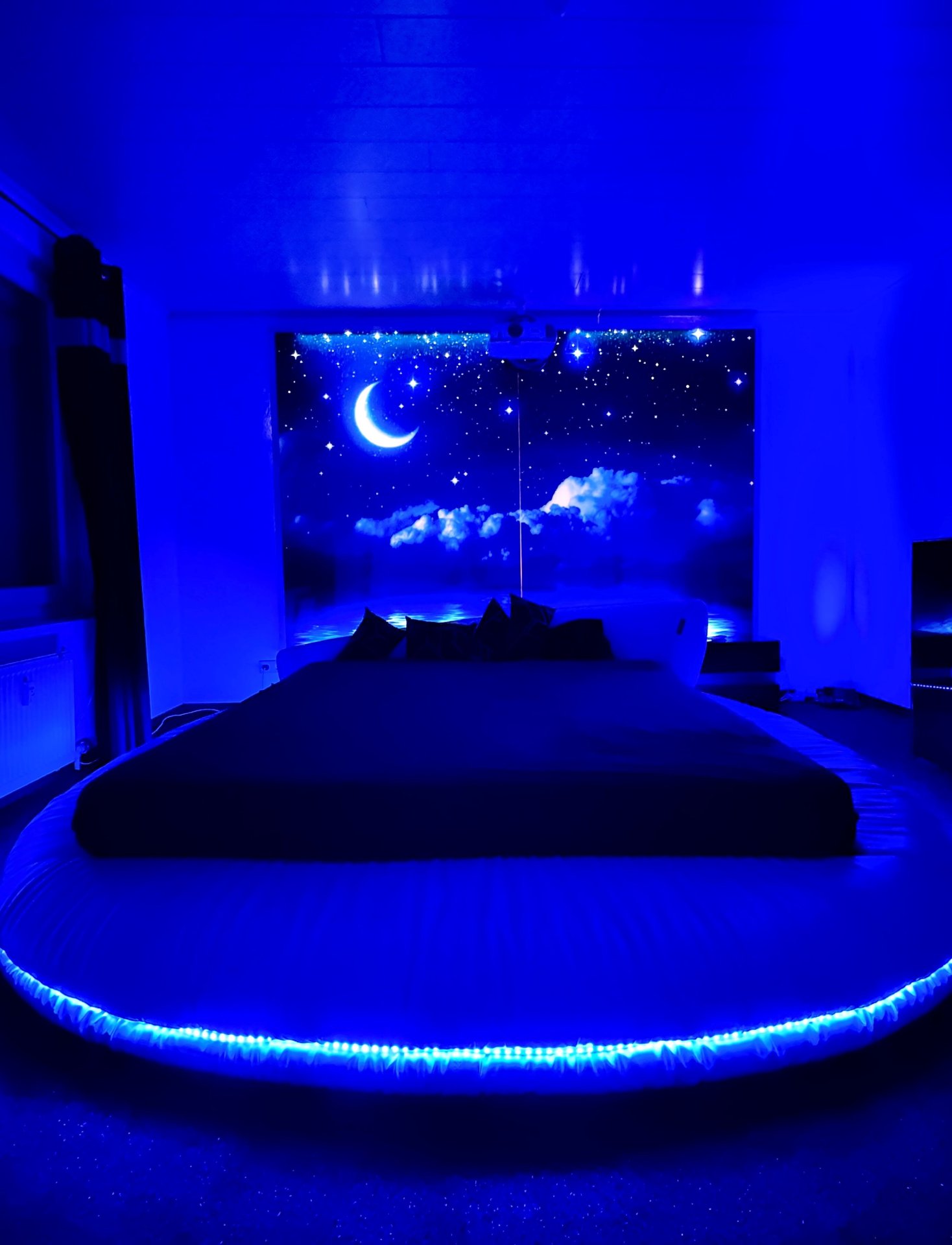Schlafzimmer beleuchtet