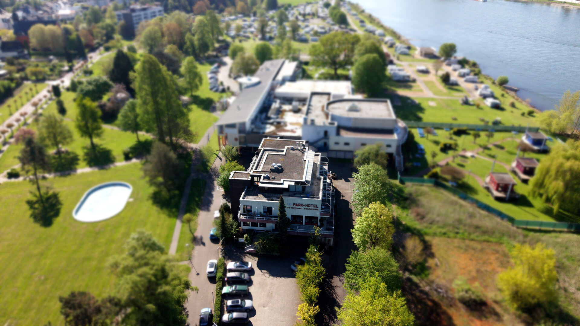 Draufsicht-Hotel