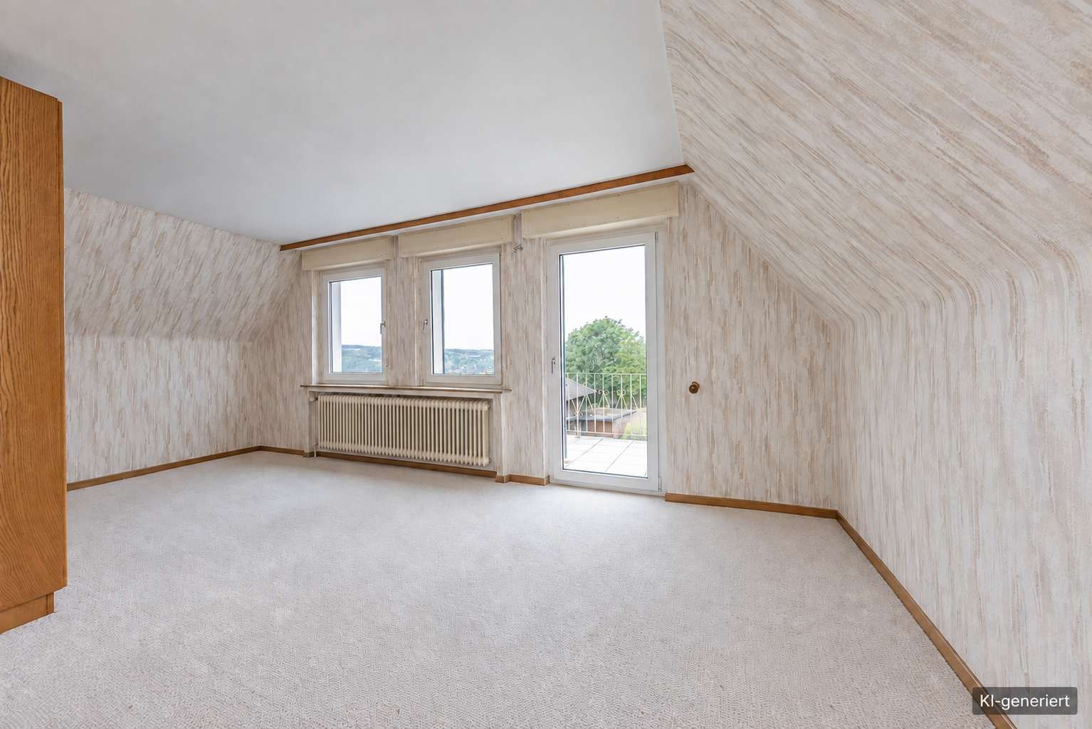Schlafzimmer mit Grünblick