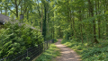 städtischer Wanderweg hinter dem Haus