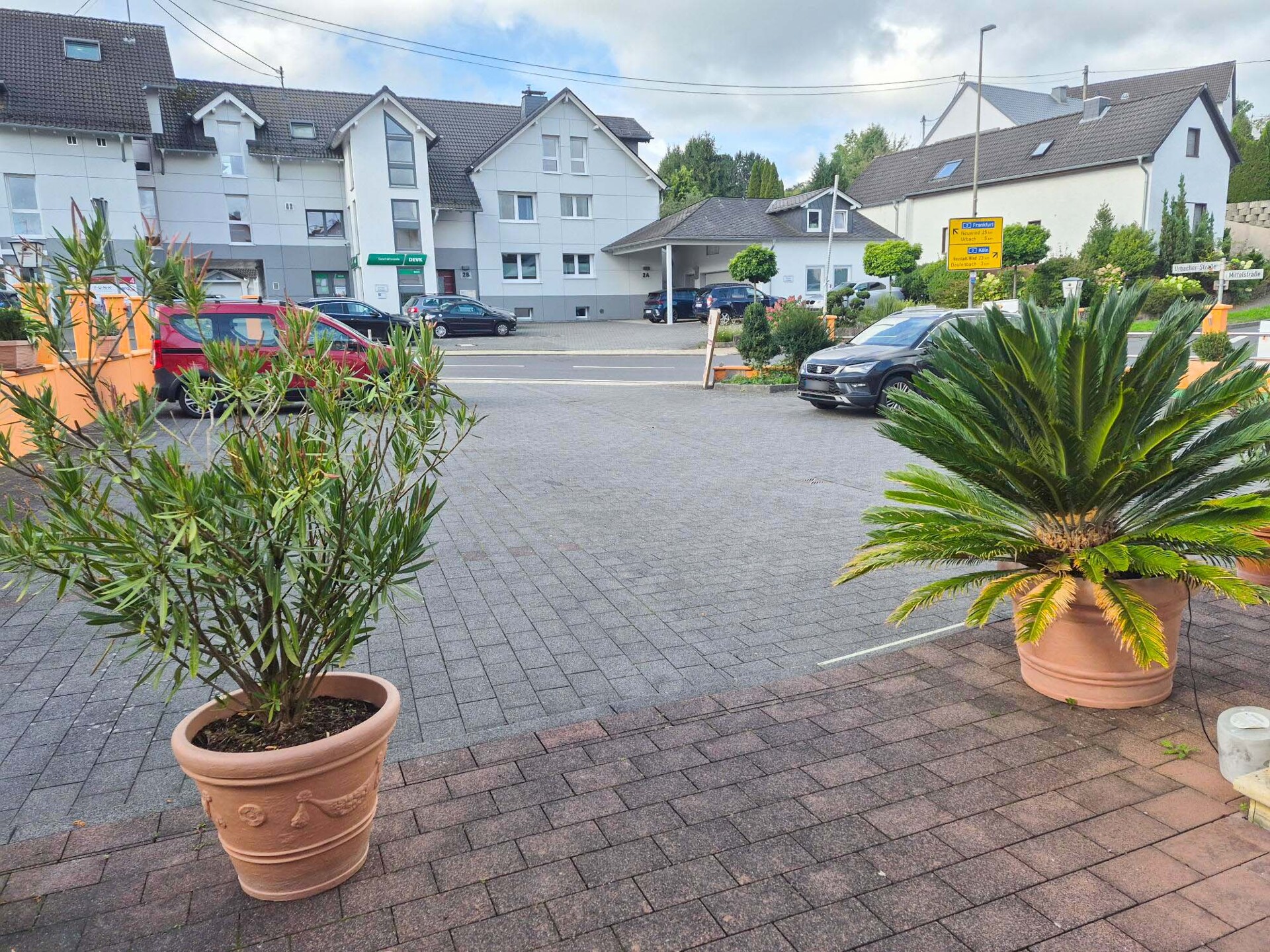 Blick auf den Parkplatz